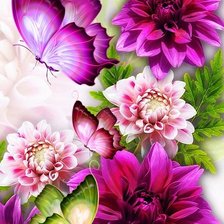 Схема вышивки «Цветы»