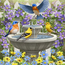 Схема вышивки «Птички»