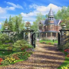 Схема вышивки «Усадьба»