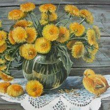 Схема вышивки «Букет для цыплёнка»