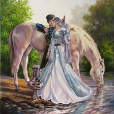 Схема вышивки «Красивая пара.»