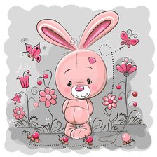 Схема вышивки «зайка»