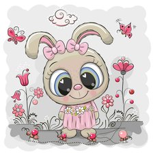 Схема вышивки «зайка»