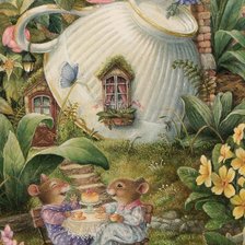 Схема вышивки «Мышки-хохотушки»