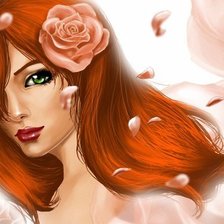 Схема вышивки «Девушка»