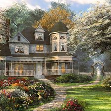 Схема вышивки «Усадьба»