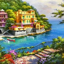 Схема вышивки «На побережье»