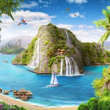 Схема вышивки «Индонезия»