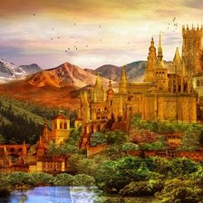 Схема вышивки «Замок»