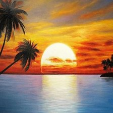 Пальмы на закате