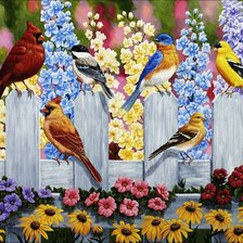 Схема вышивки «Птички»