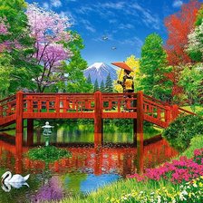 Схема вышивки «Летний пейзаж»