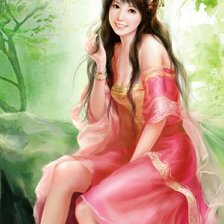 Схема вышивки «Девушка»