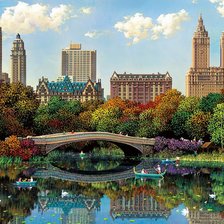 Схема вышивки «Городской парк»