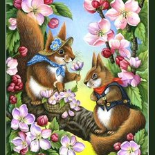 Схема вышивки «белки»