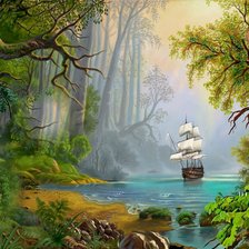 Схема вышивки «Новые берега»