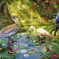 Схема вышивки «На водопое»