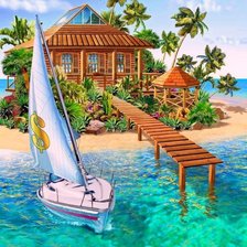 Схема вышивки «На острове»