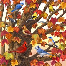 Схема вышивки «Птички»