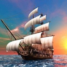 Схема вышивки «Парусник 3»