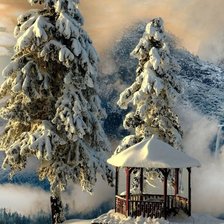 Схема вышивки «зима»