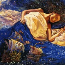 Схема вышивки «Девушка укрытая морем»