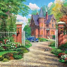 Схема вышивки «Усадьба»