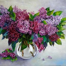 Схема вышивки «сирень»