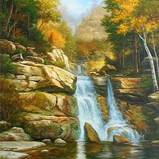 Водопад в горах 2 вариант