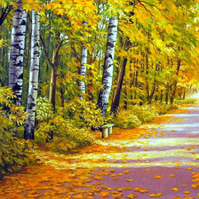 Схема вышивки «Осенняя аллея»