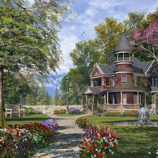 Схема вышивки «Усадьба»