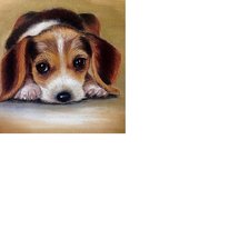 Схема вышивки «Грустный щенок /размер 200х197 крестиков/»