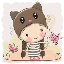 Схема вышивки «девочка»