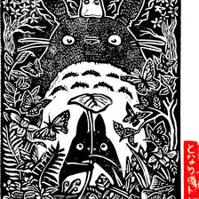 Схема вышивки «Тотторо Отиск»