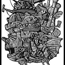 Ходячий замок Хаула оттиск