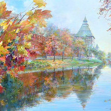 Схема вышивки «старый кремль»