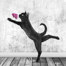 Схема вышивки «кошкино счастье»