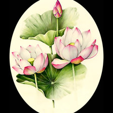 Схема вышивки «Серия "Лотосы"»