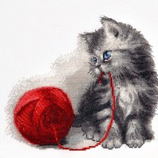 Схема вышивки «Котик»