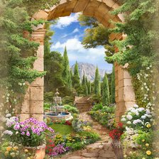 Схема вышивки «Пейзаж»