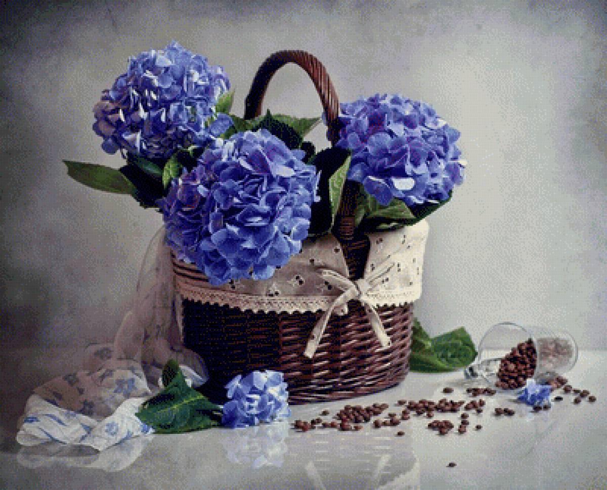 Цветы и кофе - цветы, натюрморт, кофе, букет - предпросмотр