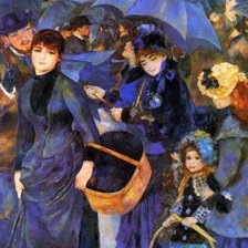 Схема вышивки «ренуар синие зонтики»