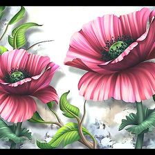 Схема вышивки «Серия "Маки".»