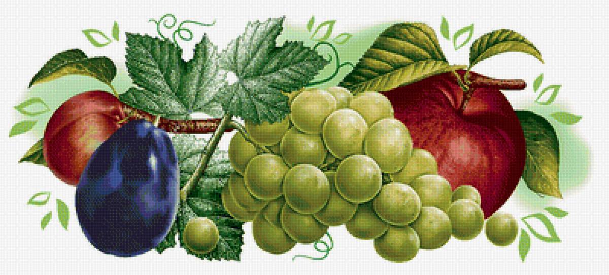 Серия "Фруктово-ягодная". Панелька - фрукты, ягоды, виноград - предпросмотр