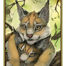 Схема вышивки «Рыси»