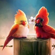 Схема вышивки «Птички»