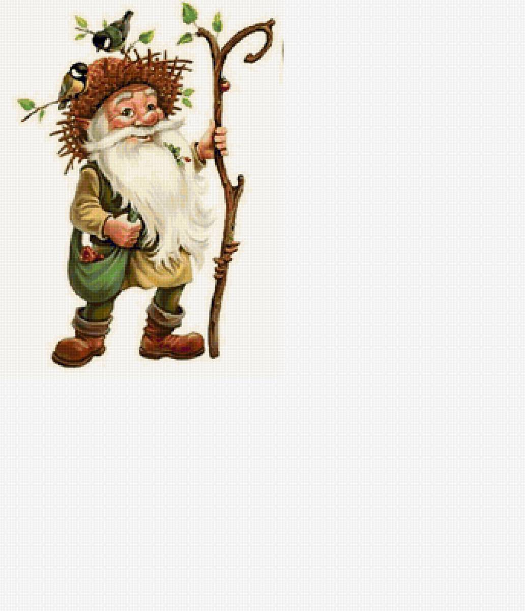 Старичок-лесовичок / размер 187 х 247 крест с хорошим качеством/ - предпросмотр