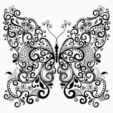 Схема вышивки «MARIPOSA MONOCROMATICA»