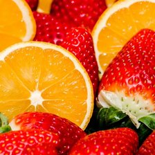 Схема вышивки «Апельсин и клубника»