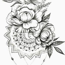 Схема вышивки «цветы»